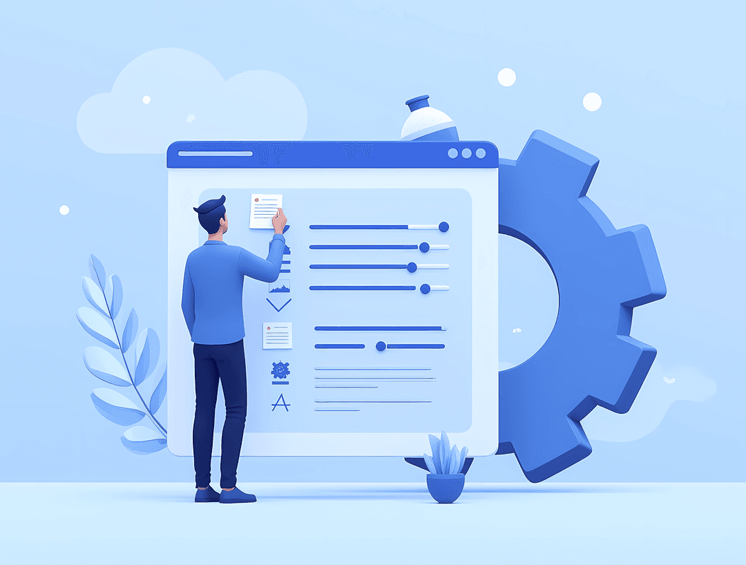 UI/UX design themed illustration