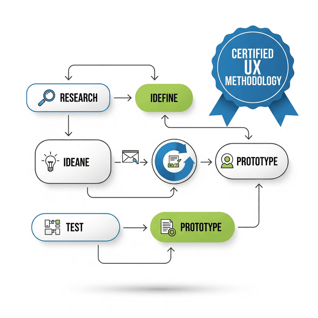 Certified UX methodology illustration